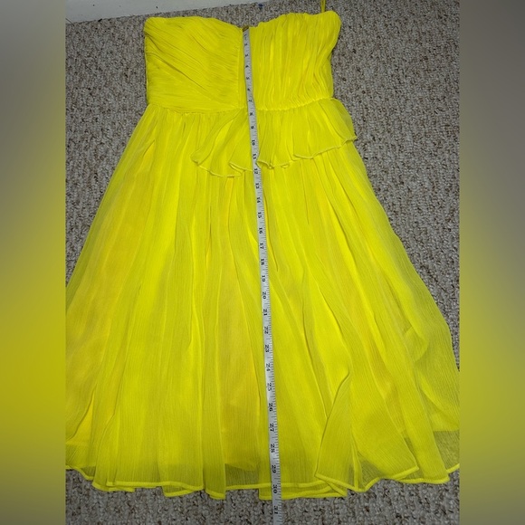 Mango Vibrant Yellow Strapless Dress size XS - Picture 4 of 5